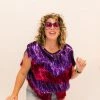 Fringe Co Totally Tinsel Collection Purple And Pink Tinsel Vest