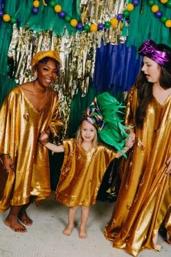 Fringe Co Gold Flip Sequin Kid's Caftan