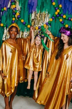 Fringe Co Gold Flip Sequin Kid's Caftan