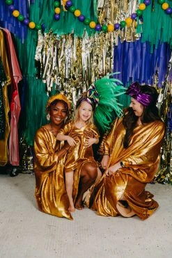 Fringe Co Gold Flip Sequin Kid's Caftan