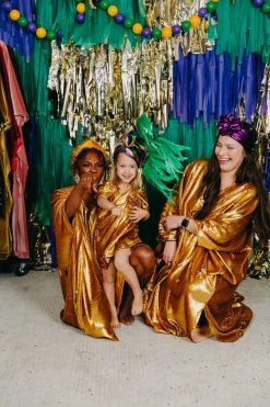 Fringe Co Gold Flip Sequin Kid's Caftan