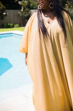 Fringe Co Gold Glitter Long Caftan Caftan Club Collection