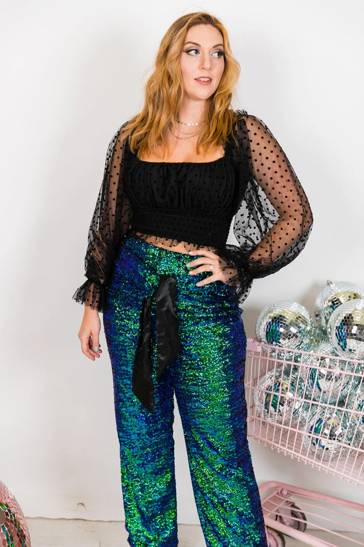 Fringe Co Green Iridescent High Waisted Sequin Pant Sequin Collection 12 Fringe Co Green Iridescent High Waisted Sequin Pant Sequin Collection