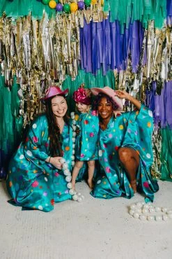 Fringe Co Green Rainbow Polka Dot Kid's Caftan