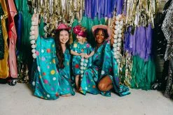 Fringe Co Green Rainbow Polka Dot Kid's Caftan