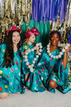 Fringe Co Green Rainbow Polka Dot Kid's Caftan