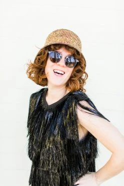 Fringe Co Bronze Rhinestone Bucket Hat Shop Spring Sparkles