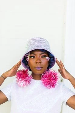 Fringe Co Lavender Rhinestone Bucket Hat Shop Spring Sparkles