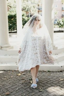 Fringe Co Iridescent Embroidered Sequin Short Caftan Shop Spring Sparkles