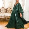 Fringe Co Caftan Club Collection Green Glitz Long Caftan