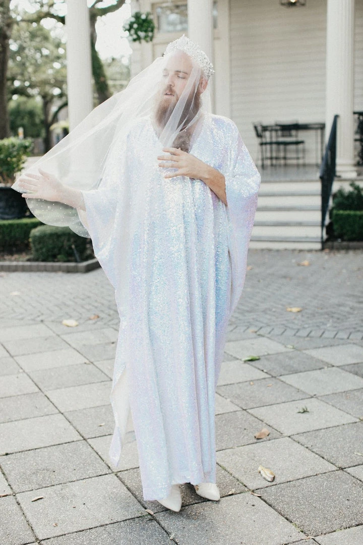 Fringe Co Iridescent Sequin Long Caftan Shop Spring Sparkles 2 Fringe Co Iridescent Sequin Long Caftan Shop Spring Sparkles