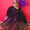 Fringe Co Caftan Club Collection Iris Purple Sequin Caftan