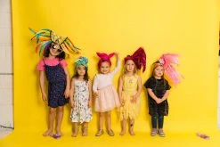 Fringe Co Party Wraps Mini Gold Metallic With Rainbow Feather Party Wrap