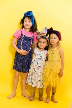 Fringe Co Mini Blue Velvet Party Wrap Kids Shirts