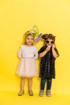 Fringe Co Mini Gold Metallic With Pastel Green And Purple Fringe Party Wrap Party Wraps