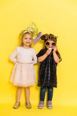 Fringe Co Mini Gold Metallic With Pastel Green And Purple Fringe Party Wrap Party Wraps