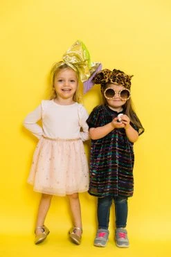 Fringe Co Mini Gold Metallic With Pastel Green And Purple Fringe Party Wrap Party Wraps