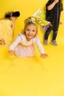 Fringe Co Mini Gold Metallic With Pastel Green And Purple Fringe Party Wrap Party Wraps