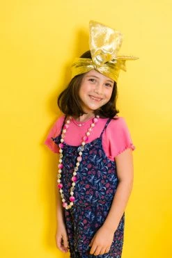 Fringe Co Mini Gold Metallic Party Wrap Kids Shirts