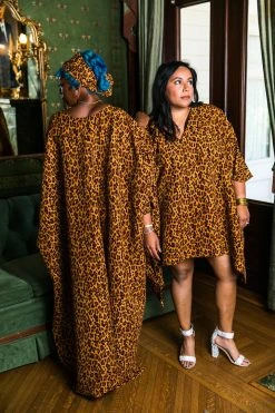Fringe Co Caftan Club Collection Leopard Long Caftan
