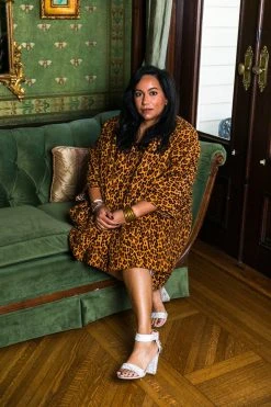 Fringe Co Caftan Club Collection Leopard Short Caftan