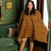 Fringe Co Caftan Club Collection Leopard Short Caftan