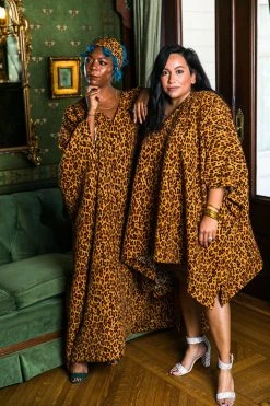 Fringe Co Caftan Club Collection Leopard Short Caftan