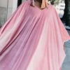 Fringe Co Caftan Club Collection Light Pink Velvet Long Caftan