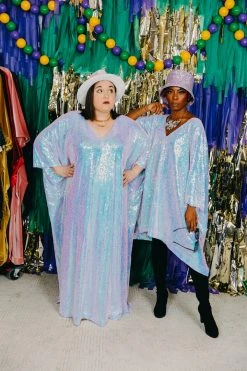 Fringe Co Lavender Iridescent Sequin Long Caftan