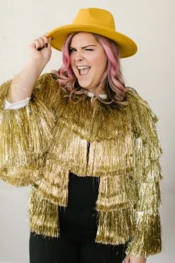 Fringe Co The Golden Girl Tinsel Jacket Totally Tinsel Collection