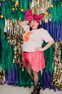 Fringe Co Shop Spring Sparkles Bright Pink Sequin Majorette Shorts