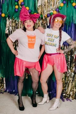 Fringe Co Shop Spring Sparkles Bright Pink Sequin Majorette Shorts