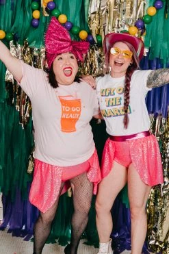 Fringe Co Shop Spring Sparkles Bright Pink Sequin Majorette Shorts