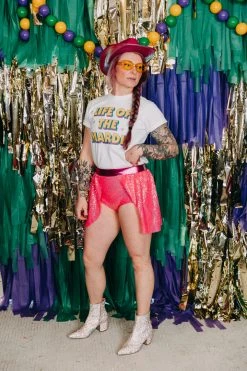 Fringe Co Shop Spring Sparkles Bright Pink Sequin Majorette Shorts