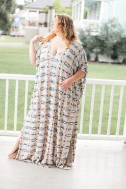 Fringe Co Nude Diamond Embroidered Long Caftan 19 Fringe Co Nude Diamond Embroidered Long Caftan