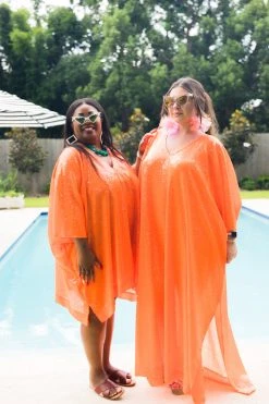 Fringe Co Orange Sequin Long Caftan Caftan Club Collection 15 Fringe Co Orange Sequin Long Caftan Caftan Club Collection