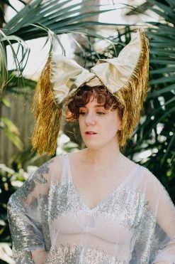 Fringe Co Gold Metallic With Gold Tinsel Trim Party Wrap Party Wraps