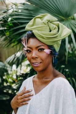 Fringe Co Chartreuse Satin Party Wrap