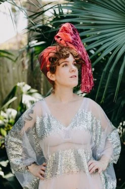 Fringe Co Red Metallic With Pink Tinsel Party Wrap Party Wraps