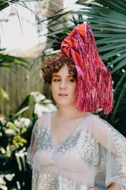 Fringe Co Red Metallic With Pink Tinsel Party Wrap Party Wraps