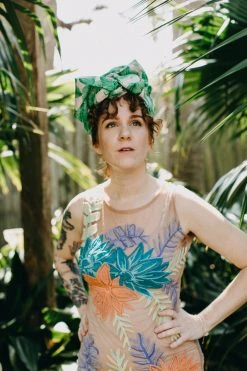 Fringe Co Pink Palm Party Wrap Shop Spring Sparkles