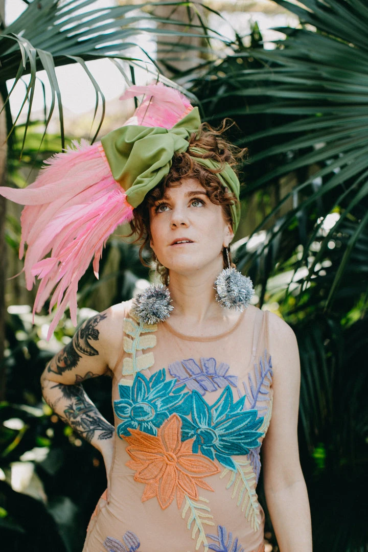 Fringe Co Shop Spring Sparkles Chartreuse Satin With Pink Feather Party Wrap 6 Fringe Co Shop Spring Sparkles Chartreuse Satin With Pink Feather Party Wrap