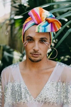 Fringe Co Rainbow Stripe Cotton Party Wrap