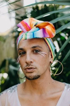 Fringe Co Rainbow Stripe Cotton Party Wrap