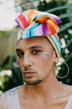 Fringe Co Rainbow Stripe Cotton Party Wrap