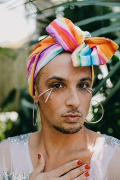 Fringe Co Rainbow Stripe Cotton Party Wrap