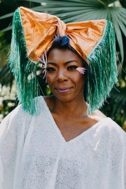 Fringe Co Copper Metallic With Mint Tinsel Party Wrap Party Wraps