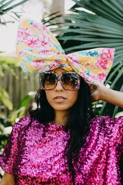 Fringe Co Party Wraps Yellow Floral Party Wrap