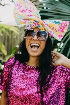 Fringe Co Party Wraps Yellow Floral Party Wrap