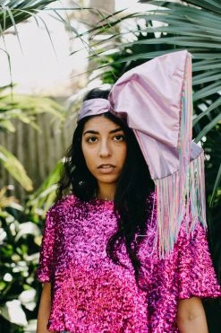 Fringe Co Purple Metallic With Neon Rainbow Fringe Party Wrap Shop Spring Sparkles